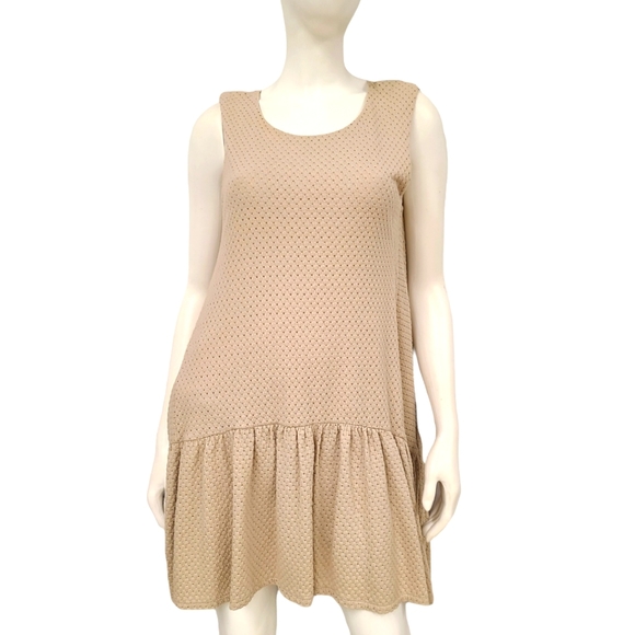 FREE PEOPLE Oatmeal Knit Summer Dress size small - Picture 2 of 8